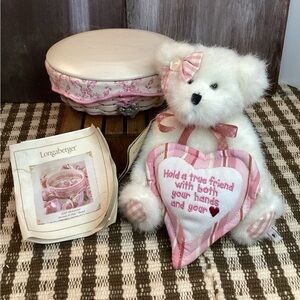 Longaberger Horizon of Hope Basket 2003 Liner & Boyd's Bear Jennifer Plush